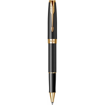 Подарочный набор: Ручка-роллер Parker Sonnet Core T528, Matte Black GT +  Ежедневник Premium, Black GS